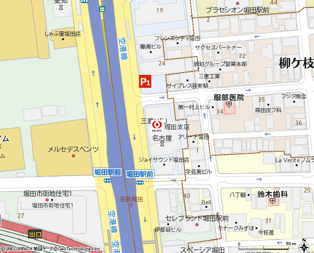 堀田支店付近の地図